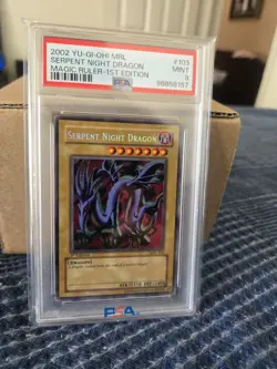 2002 Yu-Gi-Oh! Serpent Night Dragon MRL-103 Magic Ruler 1st Ed PSA 9 - Image 3