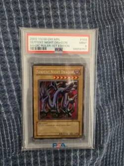 2002 Yu-Gi-Oh! Serpent Night Dragon MRL-103 Magic Ruler 1st Ed PSA 9 - Image 4