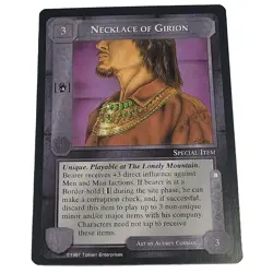 Middle-Earth CCG MECCG Necklace of Girion Against The Shadow ATS LOTR Card - Image 1