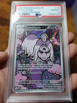 Houndstone 145/132 PSA 10 Illustration Rare Mega Evolution Pokemon Card - Image 3