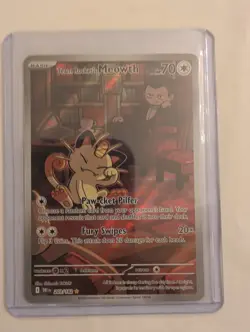 Pokemon TCG Team Rockets Meowth Card 203/182 Destined Rivals - Image 1