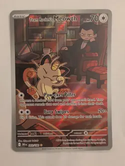 Pokemon TCG Team Rockets Meowth Card 203/182 Destined Rivals - Image 3
