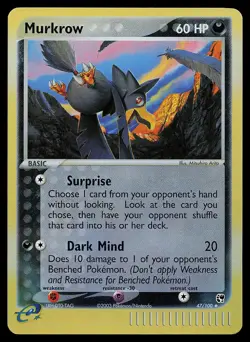 Pokemon Card - Murkrow Sandstorm 47/100 Reverse Holo Uncommon - Image 1