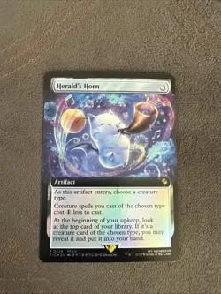 MTG Magic The Gathering Herald’s Horn Foil Borderless Promo Final Fantasy Nm - Image 1
