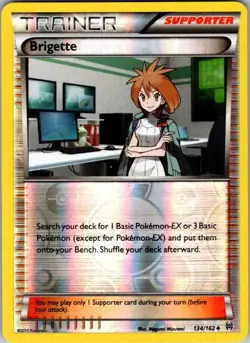 Brigette 134/162 BREAKthrough Pokemon Reverse Holo Near Mint - Image 1