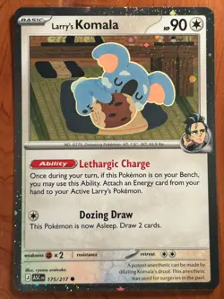 Larry's Komala (Cosmo Holo) 175/217 Ascended Heroes Pokemon Holo NM - Image 1