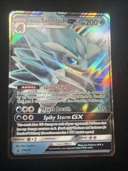 Alolan Sandslash GX SM236 🧊 Sun & Moon Rare Black Star Promo, Pokemon 2020 (NM) - Image 1