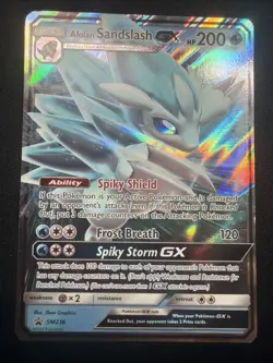 Alolan Sandslash GX SM236 🧊 Sun & Moon Rare Black Star Promo, Pokemon 2020 (NM) - Image 4