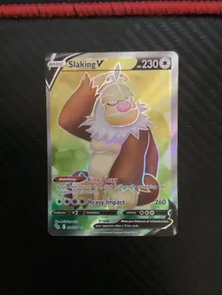 Slaking V (Full Art) Ultra Rare Pokemon GO 077/078 NM - Image 1