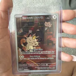 Pokemon TCG Team Rocket's Meowth 203/182 Destined Rivals Illustration Rare - Image 3