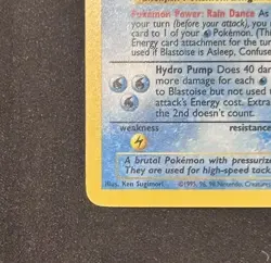 Pokemon Base Set Blastoise 2/102 Holo Unlimited WOTC MP Vintage Rare - Image 4