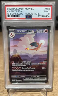 2023 Pokemon 151 Charizard ex 199/165 SIR PSA 9 Mint - Image 1