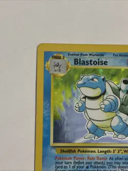 Pokemon TCG Blastoise Holo Unlimited Holographic Card 2/102 Base Set MP - Image 2