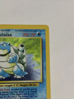 Pokemon TCG Blastoise Holo Unlimited Holographic Card 2/102 Base Set MP - Image 3
