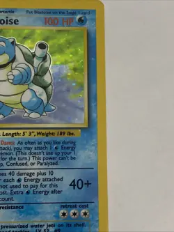 Pokemon TCG Blastoise Holo Unlimited Holographic Card 2/102 Base Set MP - Image 4