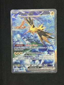 Zapdos ex 202/165 SIR Pokemon 151 Full Art Secret Rare NM - Image 1