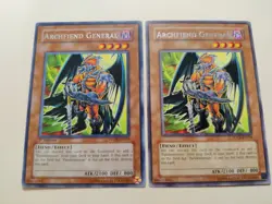 2x Archfiend General FOTB-EN019 Rare 1st Ed/Unlimited LP - Image 1