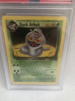PSA 8 WOTC 2000 Team Rocket Unlimited Dark Arbok 19/82 Non Holo Rare Card NM-MT - Image 2