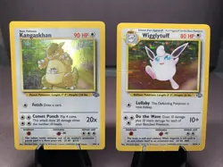 Pokemon TCG Jungle Set Lot of 2 Card Holo Rare Kangaskhan & Wigglytuff WOTC VTG - Image 1