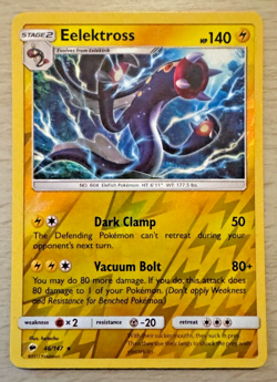 Pokemon TCG Eelektross 46/147 Burning Shadow Reverse Holo Rare Card - Image 1