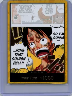 DON!! Card (Luffy) (Gold) Foil DON!! Adventure on Kami's Island NM - Image 1