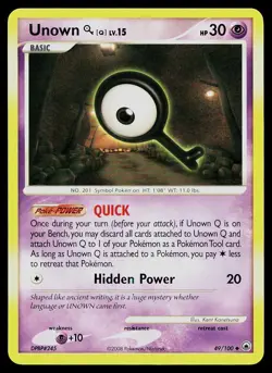 Pokemon Card Majestic Dawn Unown [Q] 49/100 Uncommon - Image 1