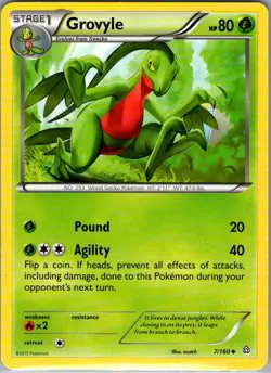Grovyle 7/160 Non Holo XY - Primal Clash - Pokemon Card - NM - Image 1