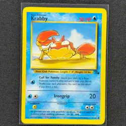 Krabby - 51/62 - Common - Fossil Set -Pokemon Card - MP - Image 1