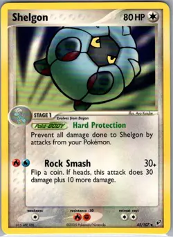 Shelgon 45/107 Non Holo Deoxys - Pokemon Card - NM - Image 1