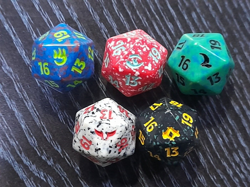 MTG , Tarkir: Dragonstorm, Spindown D20 dice each one (5 dice in total) - Image 1