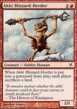 MTG - Akki Blizzard-Herder - Betrayers of Kamigawa - NM, English Magic FLAT RATE - Image 1