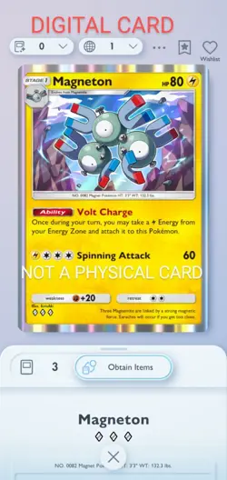 Magneton Pokemon Pocket Mobile Game Genetic Apex Set ◇◇◇ Rare Card For Trade - Image 1