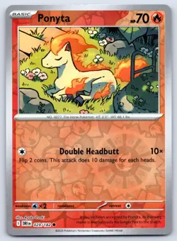 Ponyta 029/182 Common Destined Rivals Pokemon Reverse Holo NM - Image 1
