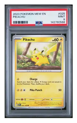 PSA 9 2023 POKEMON MEW EN-151 PIKACHU 025 - Image 1