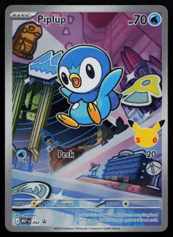 Piplup - 042 042 ME: Mega Evolution Promo MEP Holo Promo Pokemon NM - Image 1