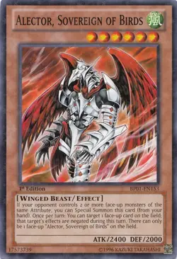 1x Alector, Sovereign of Birds (Starfoil) - 1st Ed NM Eng YuGiOh - Battle Pack 1 - Image 1