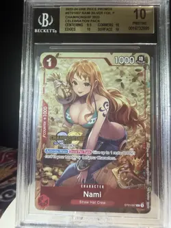 One Piece Promos Nami ST01-007 CS 2023 Championship Pristine BGS 10 - Image 1