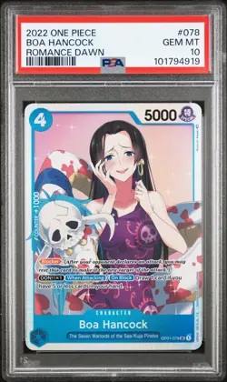 2022 ONE PIECE ROMANCE DAWN OP01-078 BOA HANCOCK - PSA 10 - ENGLISH #78 - Image 1
