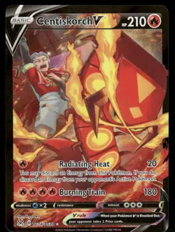 Pokemon Cards Centiskorch V TG14/TG30 Lost Origin Trainer Gallery Holo V Rare NM - Image 1