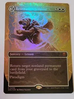 Restoration Seminar -Borderless Foil- Secrets of Strixhaven Mythic SOS mtg NM/M - Image 1