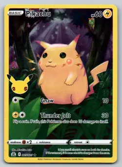 Pikachu 005/025 Holo Rare Celebrations Pokemon Near Mint - Image 1