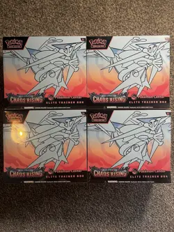 4 x Pokemon TCG Chaos Rising Pokemon Center ETB (New & Sealed) - Image 1
