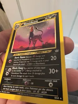 The Pokemon Company Houndoom 08/64 Neo Revelation Holo Rare 70 HP English 2000 - Image 3