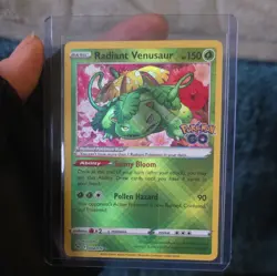 Pokemon TCG Radiant Venusaur Pokemon Go 004/078 Holo Radiant Rare - Image 1