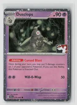 Dusclops #019/064 Prize Pack Common Cosmos Holo Pokemon TCG NM - Image 1