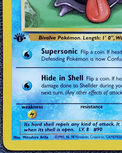 1st Edition Shellder - Fossil - #54/62 - Vintage Pokemon Card 1999 WOTC - Image 5