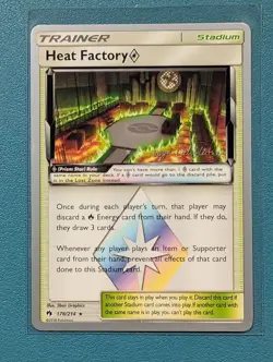 Pokemon TCG Heat Factory Prism Star 178/214 S&M Lost Thunder World Championships - Image 1
