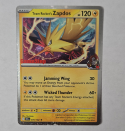 Pokemon TCG Team Rocket's Zapdos 070/182 GameStop Exclusive Promo Holo Eng 120HP - Image 1