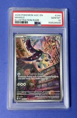 2026 Pokemon ASC EN Mawile Illustration Rare #246 PSA 10 GEM MT - Image 1