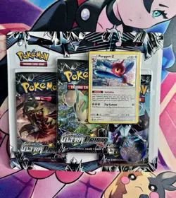 Pokemon TCG: Ultra Prism Blister 3 Booster Pack Porygon-Z New Factory Sealed - Image 1